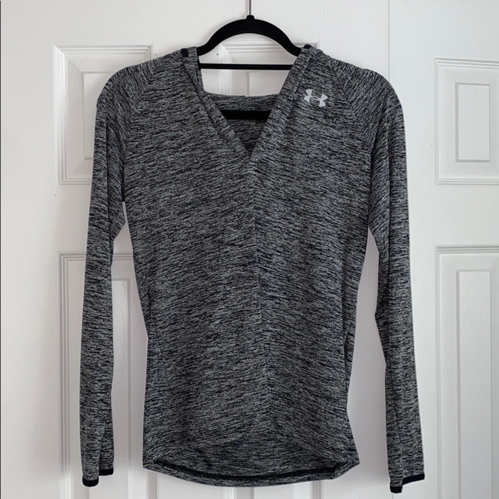 Under Armour long sleeve with hood.
